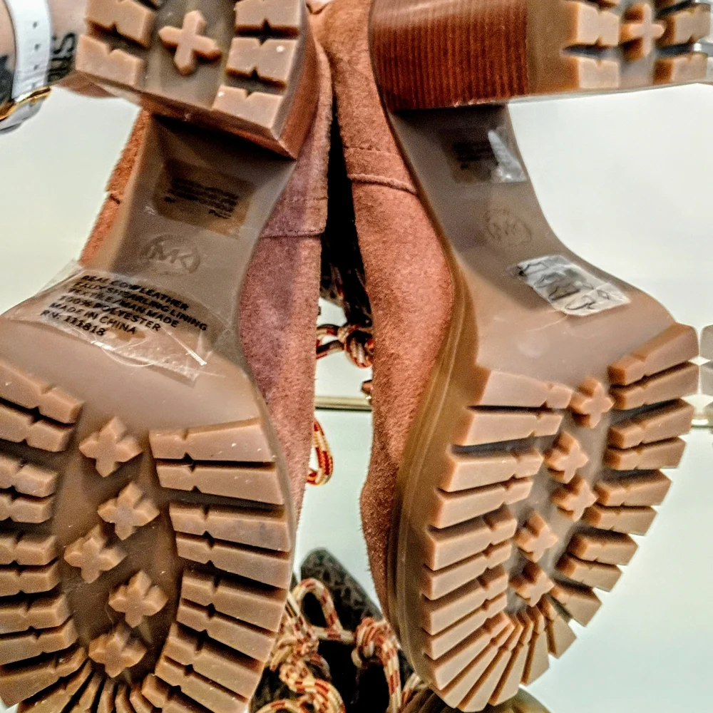 Michael Kors Tan and Black Heeled Boots - Picture 4 of 4